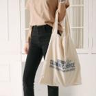Letter Fabric Shopper Bag Beige - One Size