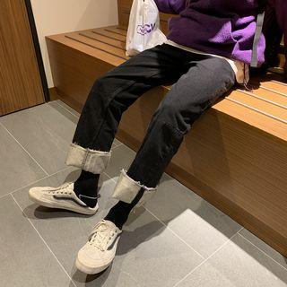Roll-up Straight Cut Jeans