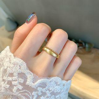 925 Sterling Silver Layered Open Ring J1029 - As Shown In Figure - One Size