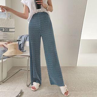 Pattern Crystal-pleat Pants