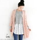 Open-front Cable Knit Cardigan