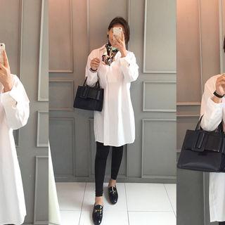 Open-placket Shirtdress