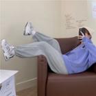Print Sweatshirt / Drawstring Sweatpants