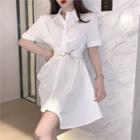 Short-sleeve Snaffle Shirtdress