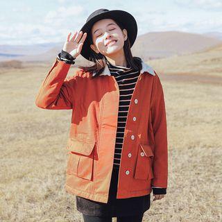 Contrast-trim Fleece-lined Jacket