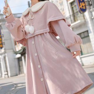 Cape Panel Long Coat