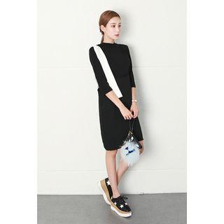 Color-block Suspender Dress