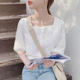 Square Neck Plain Blouse