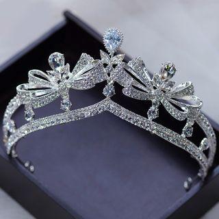 Wedding Rhinestone Crown 1 Pc - Silver - One Size