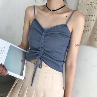 Spaghetti Strap Knit Cropped Top / Set