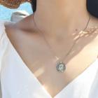 925 Sterling Silver Coin Pendant Necklace Vintage Silver - One Size