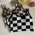 Checkerboard Padded Tank Top