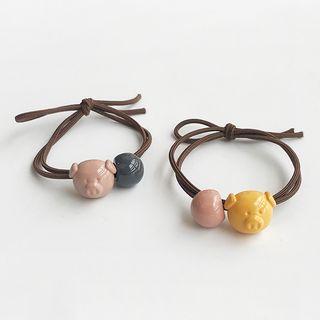 Pig & Bead Hair Tie