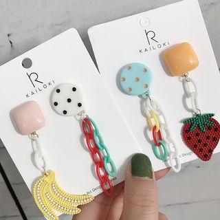 Non-matching Acrylic Fruit Dangle Earring