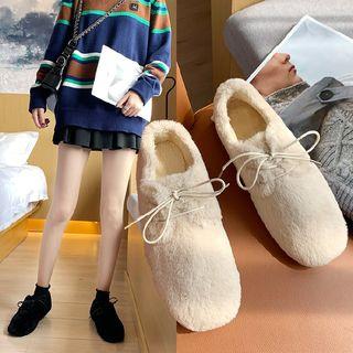 Fluffy Lace Up Shoes