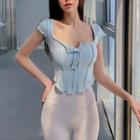 Short-sleeve Sports Paneled T-shirt
