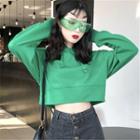 Cut-out Cropped Hoodie