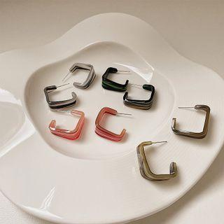 Open Square Acetate Earring