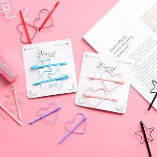 Iron Heart / Star Hair Pin