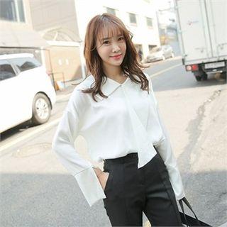 Slit-sleeve Chiffon Top