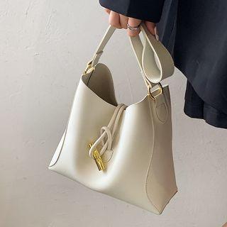Toggle One-shoulder Bucket Bag