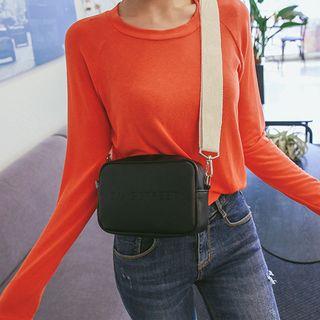 Webbing-strap Lettering Cross Bag