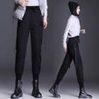 High-waist Drawstring Padded Pants