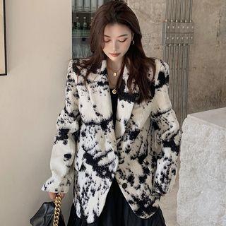 Printed Fluffy Blazer