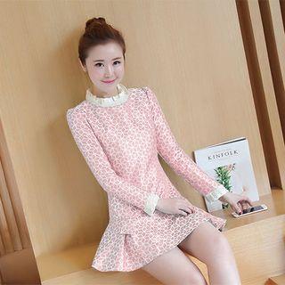Ruffled Lace A-line Dress