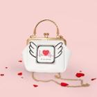 Wing Applique Crossbody Bag White - One Size