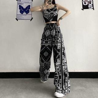 Printed Tank Top / Printed Sweatpants