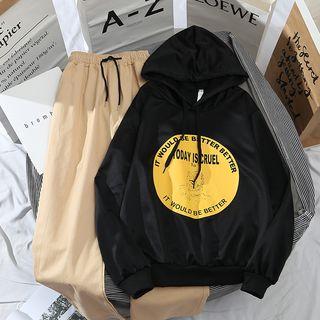 Printed Hoodie / Straight-cut Pants
