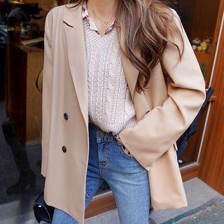 Peaked-lapel Loose-fit Jacket
