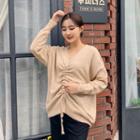 V-neck Drawcord Sweater