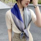 Colour Block Scarf Blue & Gray - One Size
