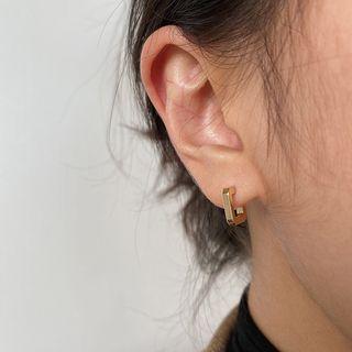 Alloy Open Square Earring 1 Pair - Gold - One Size