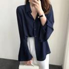 Bell-sleeve Plain Blouse / Camisole Top