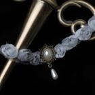 Genuine Pearl Lace Choker Gray - One Size