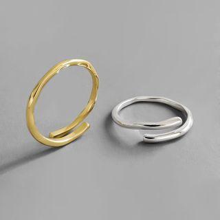 Irregular Wrap Around 925 Sterling Silver Open Ring