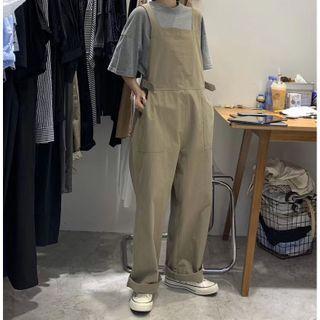 Wide-leg Jumper Pants Green - One Size