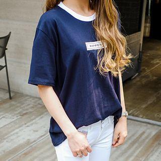 Piped Lettering T-shirt