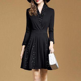 Triangle Patterned Long Sleeve Dress