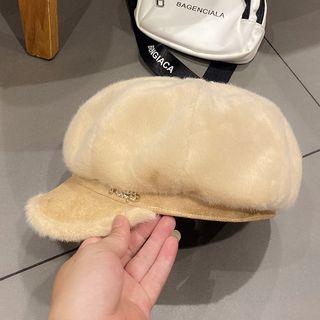 Furry Beret Cap