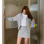 Set: Zip-up Hoodie + Mini A-line Skirt
