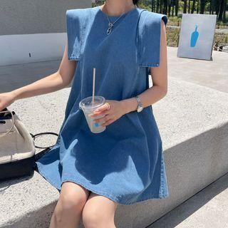 Sleeveless Denim A-line Minidress