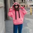 Flared-cuff Drawstring Hoodie