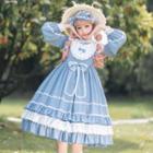 Long-sleeve Bow Two Tone Tiered A-line Dress