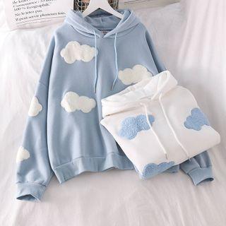 Cloud Print Loose-fit Hoodie