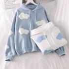 Cloud Print Loose-fit Hoodie