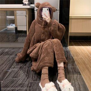 Bear Ear Fleece Robe